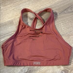 PINK Victoria's Secret Rust Sports Bra with Crossback